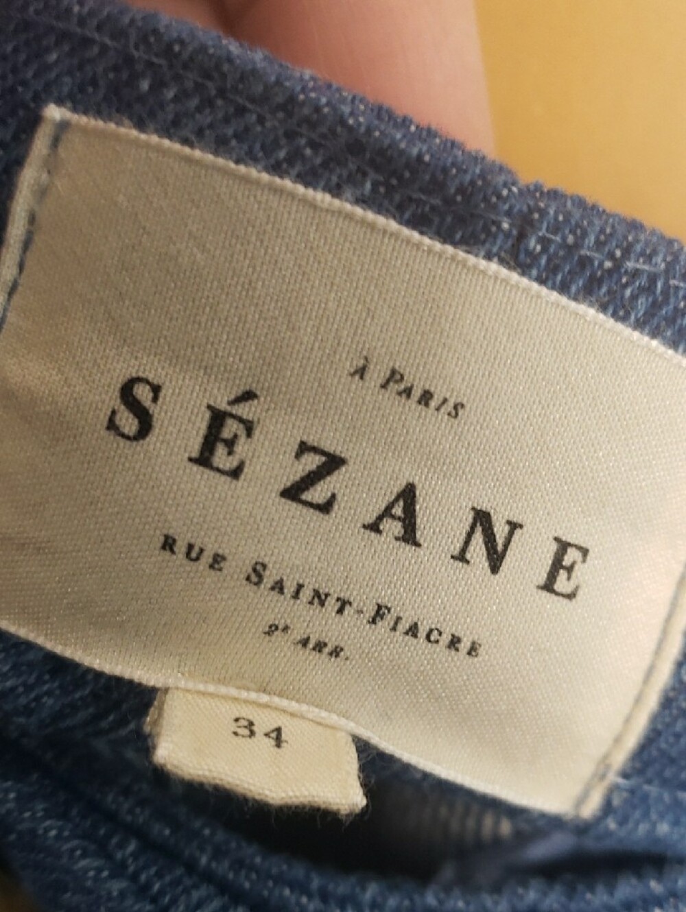 Sezane Emilio trouser in Blue Size Eu 34 Nwot - Picture 4 of 7